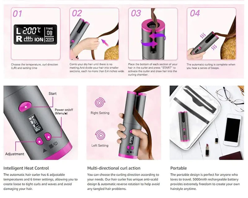 DailyPeek™ Cordless Curler